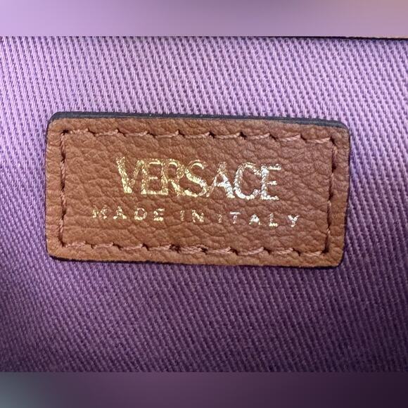 Versace Medusa Leather Saddle Bag Brown - Picture 8 of 9